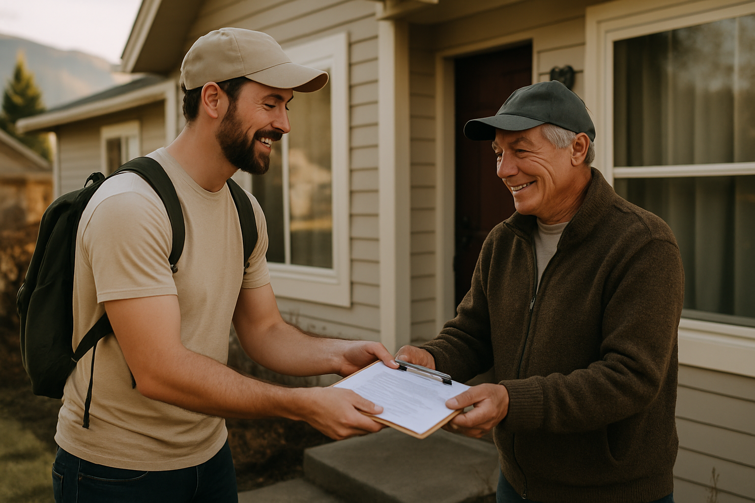 Vehicle donation moment in Idaho